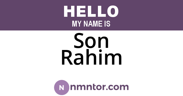 Son Rahim