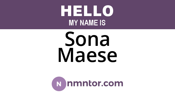 Sona Maese
