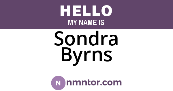 Sondra Byrns