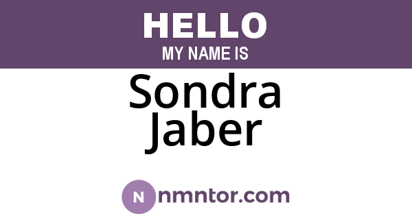 Sondra Jaber