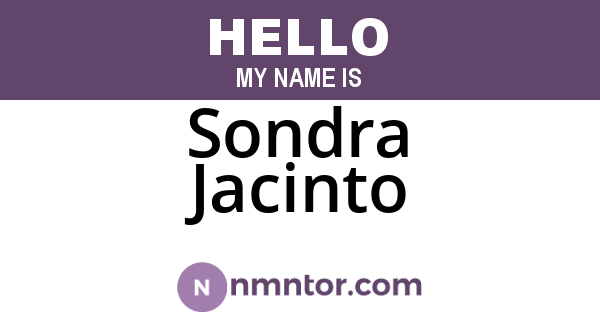 Sondra Jacinto