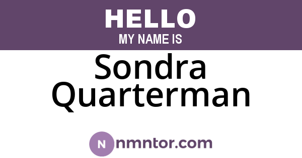 Sondra Quarterman
