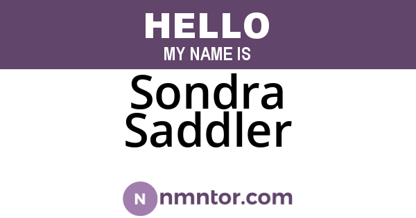 Sondra Saddler