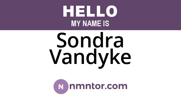 Sondra Vandyke