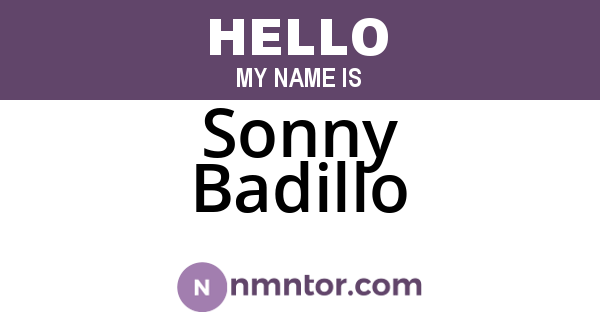 Sonny Badillo