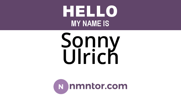 Sonny Ulrich