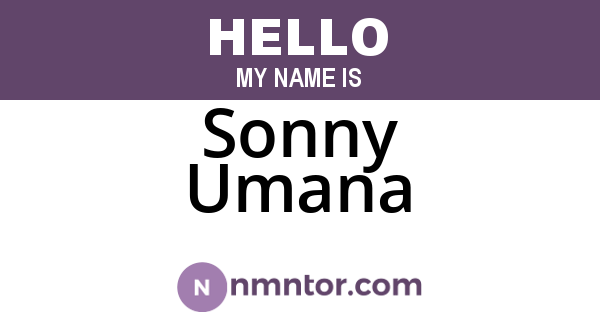 Sonny Umana
