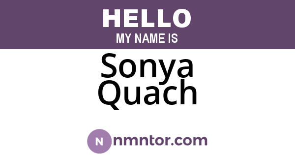 Sonya Quach