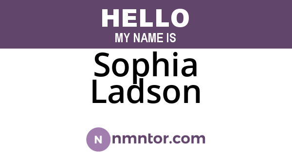 Sophia Ladson