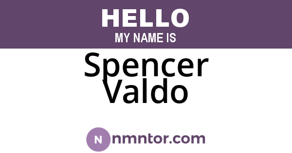 Spencer Valdo