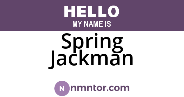 Spring Jackman