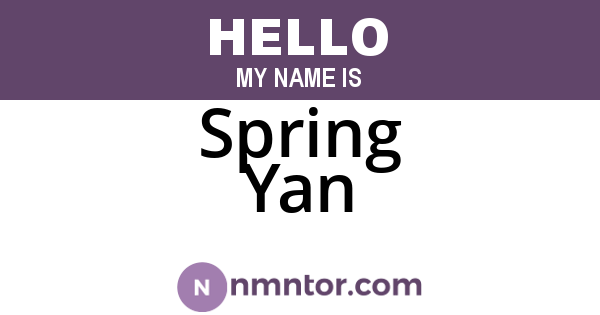 Spring Yan