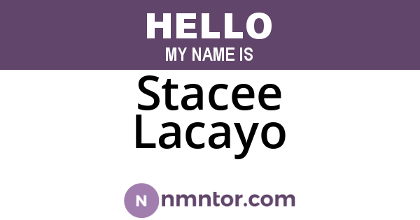 Stacee Lacayo