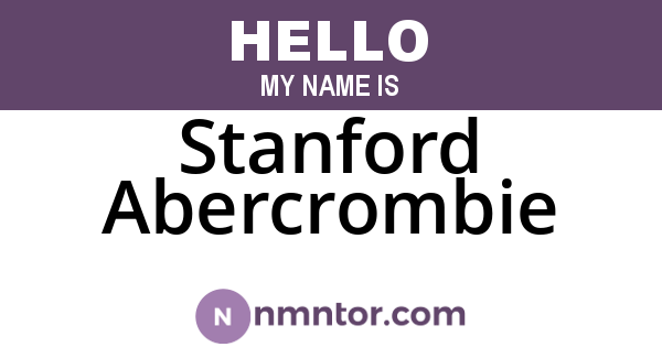 Stanford Abercrombie