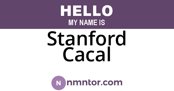 Stanford Cacal