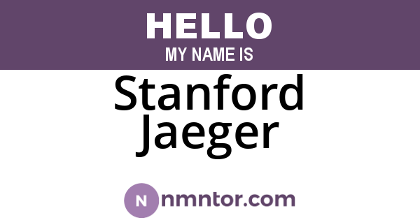 Stanford Jaeger