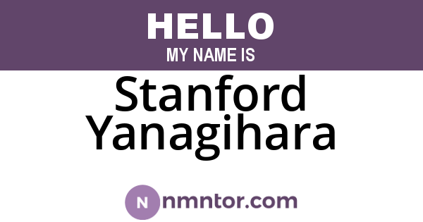 Stanford Yanagihara