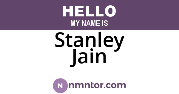 Stanley Jain