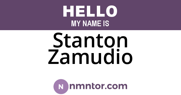Stanton Zamudio