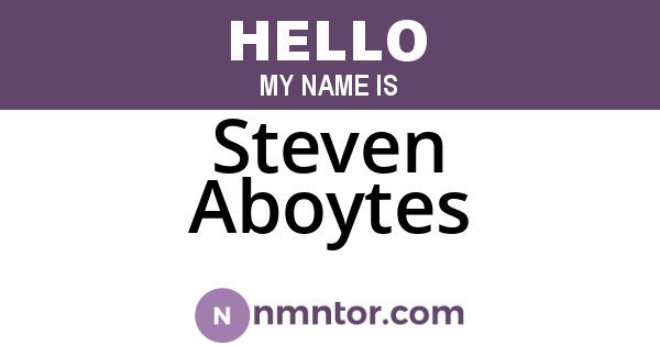 Steven Aboytes