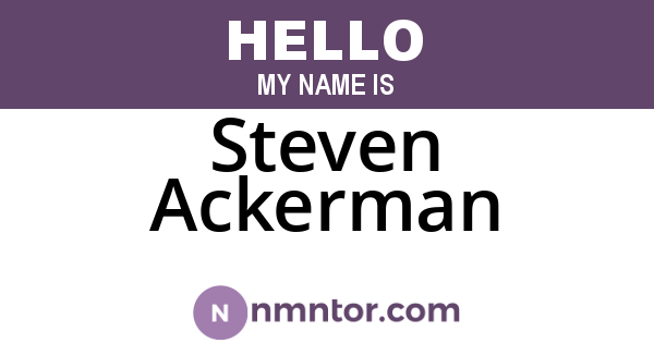 Steven Ackerman