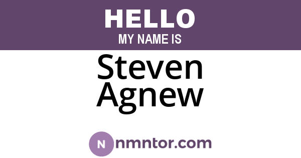 Steven Agnew