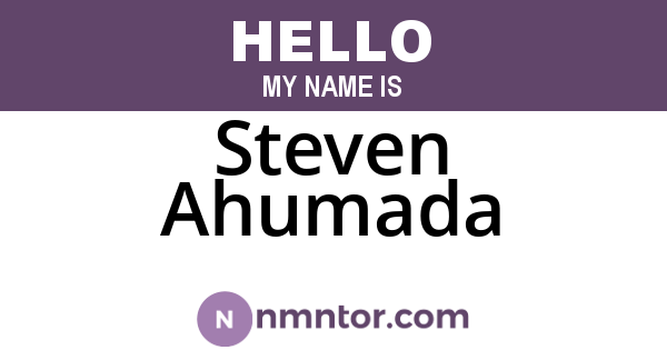 Steven Ahumada