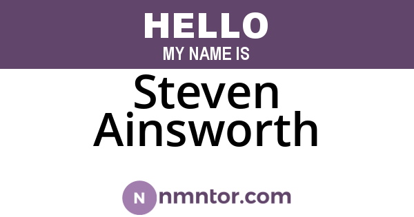 Steven Ainsworth