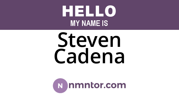 Steven Cadena