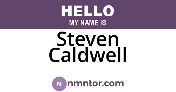 Steven Caldwell