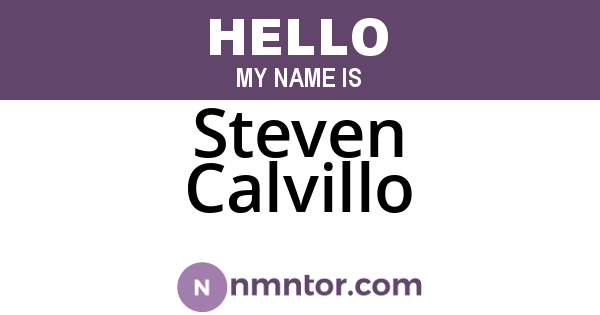 Steven Calvillo