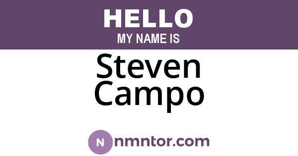 Steven Campo