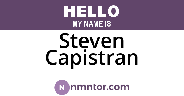 Steven Capistran