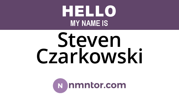 Steven Czarkowski