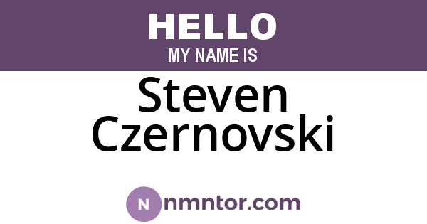 Steven Czernovski