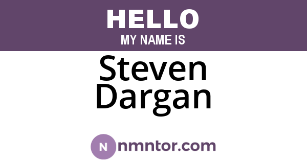 Steven Dargan