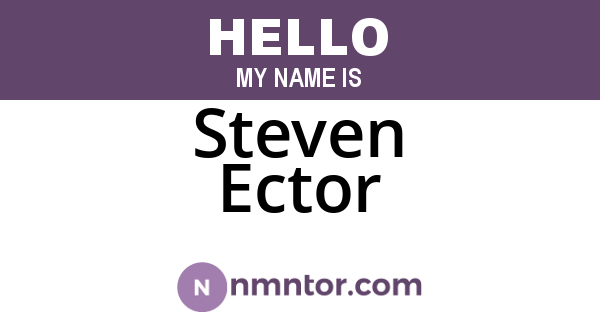 Steven Ector