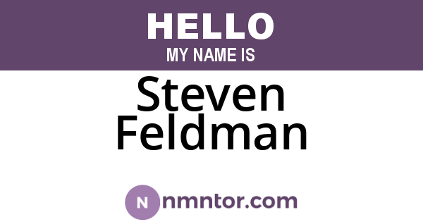 Steven Feldman