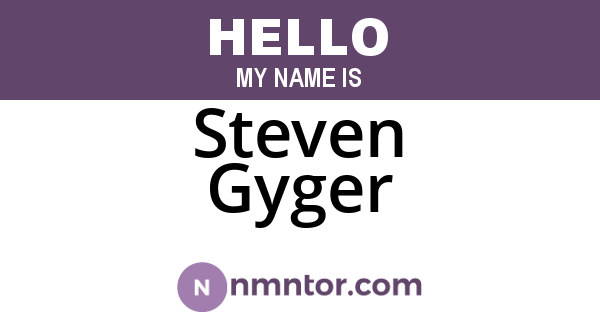 Steven Gyger