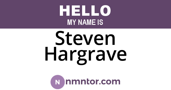 Steven Hargrave