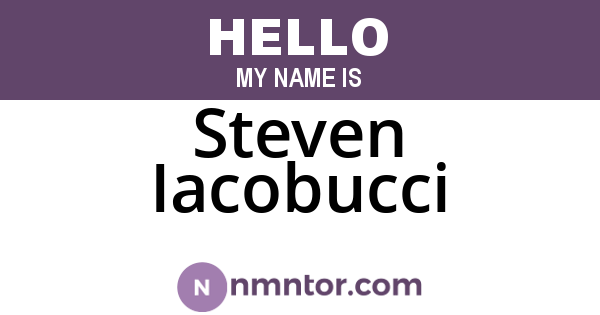 Steven Iacobucci