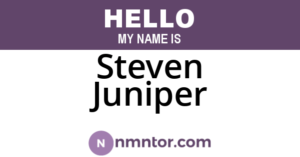 Steven Juniper