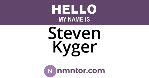 Steven Kyger