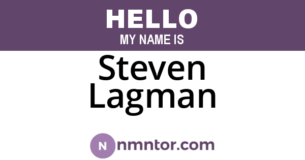 Steven Lagman