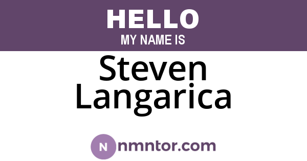 Steven Langarica