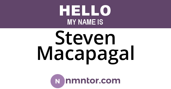 Steven Macapagal