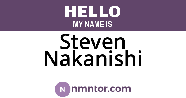 Steven Nakanishi