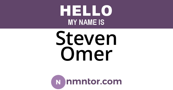 Steven Omer
