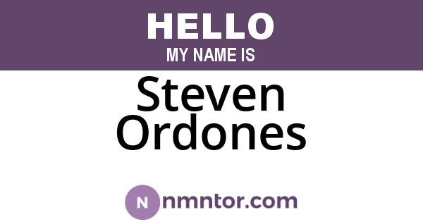 Steven Ordones