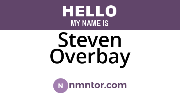 Steven Overbay